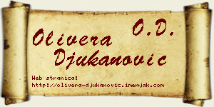 Olivera Đukanović vizit kartica